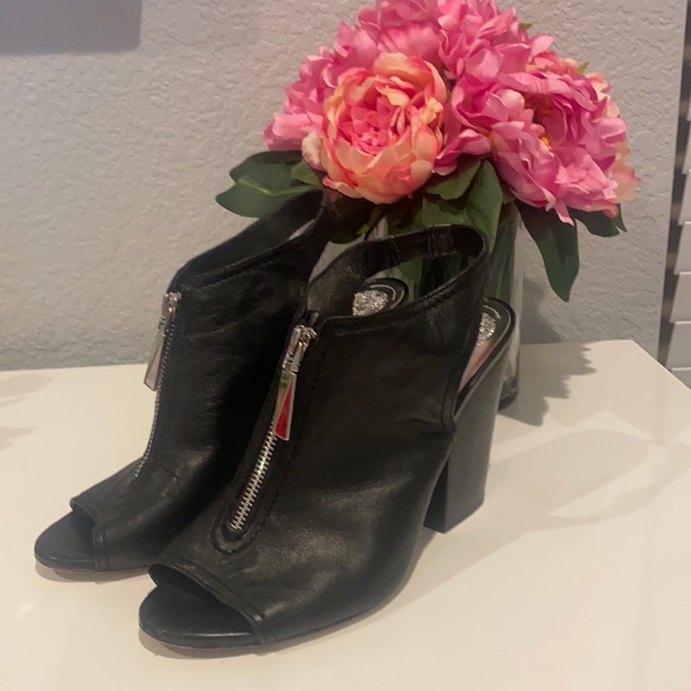 Vince Camuto Block Heel Open Toe Bootie